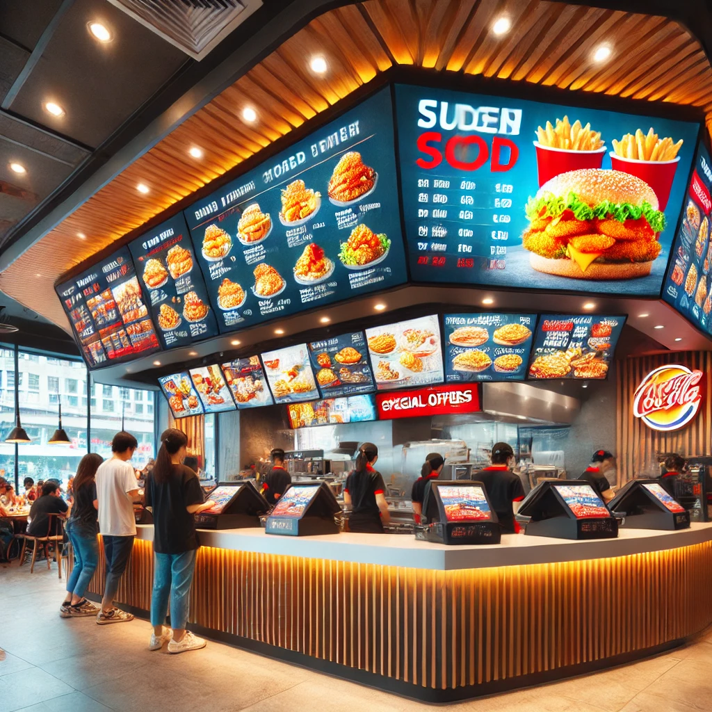 Digital signage in retail and restaurants